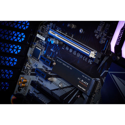 Disque SSD interne 2 To PCIe Gen 4 x4 NVMe SN850X de WD avec dissipateur thermique pour PS5 et ordinateurs de bureau