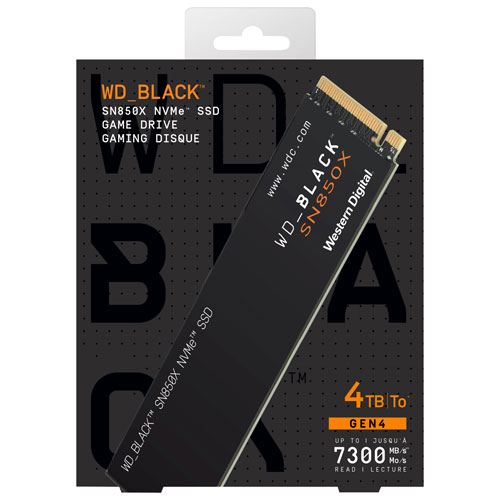 WD_BLACK SN850X 4TB NVMe PCI-e Internal Solid State Drive  (WDBB9G0040BNC-WRSN)