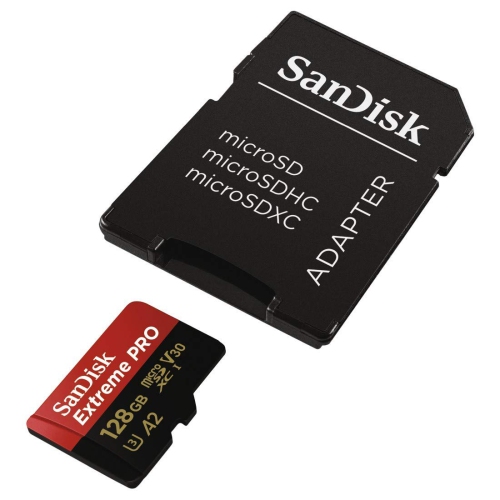 SanDisk Extreme PRO 128GB Micro SD Card with Adapter SDSQXCD