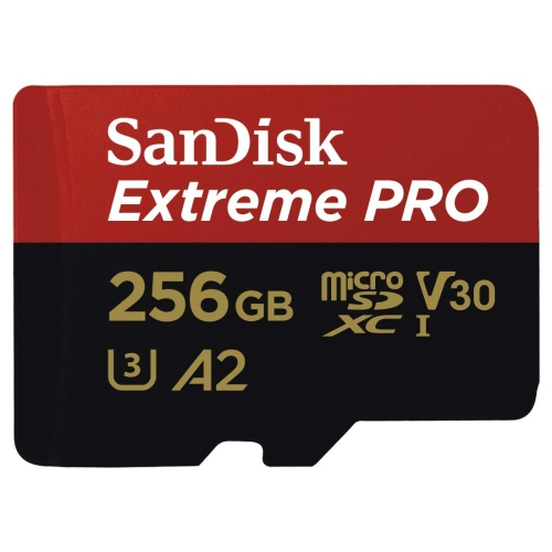 SanDisk Extreme PRO 256GB Micro SD Card with Adapter SDSQXCD-256G