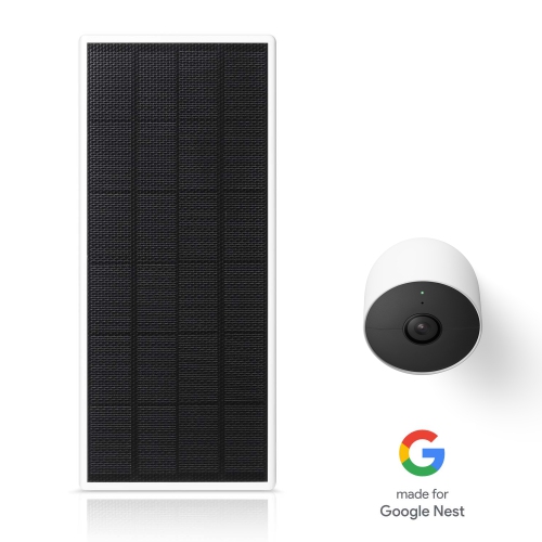 Wasserstein Solar Panel for Google Nest Cam with 2.5W Solar Power - Made for Google Nest