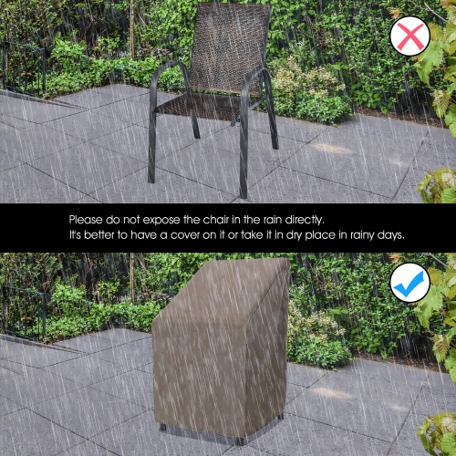 Costway Set of 12 Patio Rattan Dining Chairs Stackable Armrest Garden