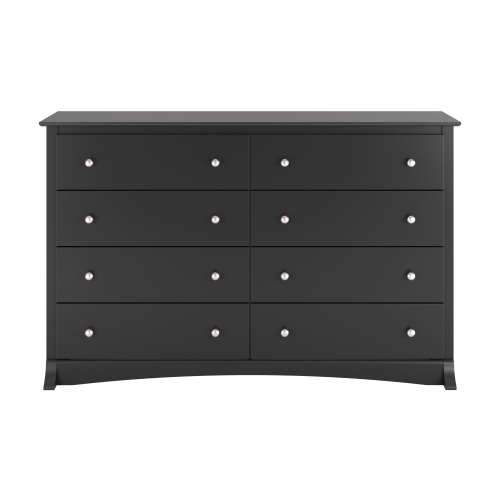 Prepac Sonoma 8-Drawer Transitional Composite Wood Dresser in Black