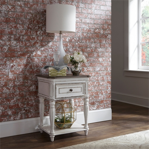 Pemberly Row Nightstand with Warm Antique Finish