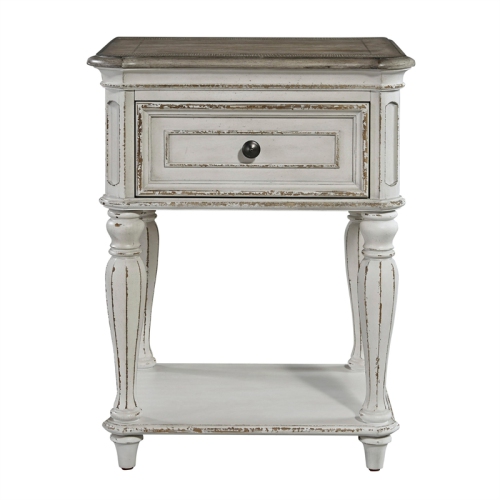 Pemberly Row Nightstand with Warm Antique Finish