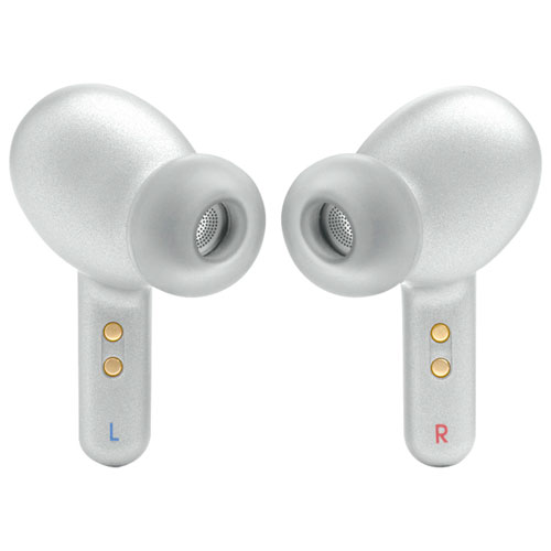 Écouteurs boutons 100 % sans fil à suppression du bruit Live Pro 2 de JBL - Argenté