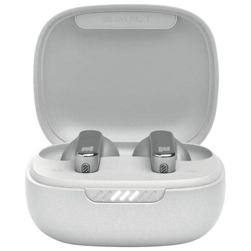 Écouteurs boutons 100 % sans fil à suppression du bruit Live Pro 2 de JBL - Argenté