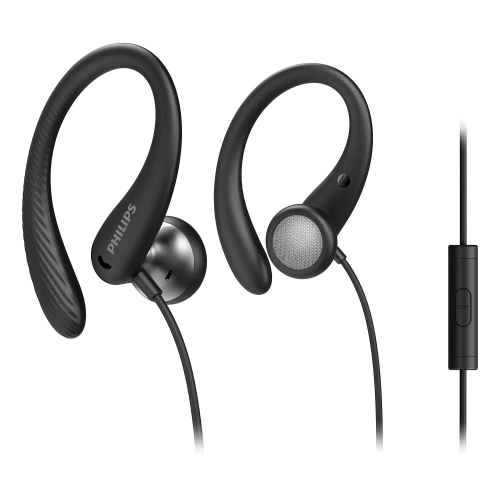 Philips Audio TAA1105BK/00 Sports Headphones With Microphone, In-Ear Headphones Black