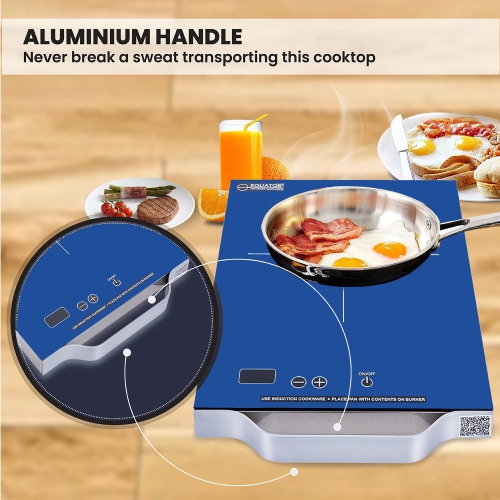 Equator 11" Portable One-Burner Induction Cooktop LIGHT Aluminum Handle 110V