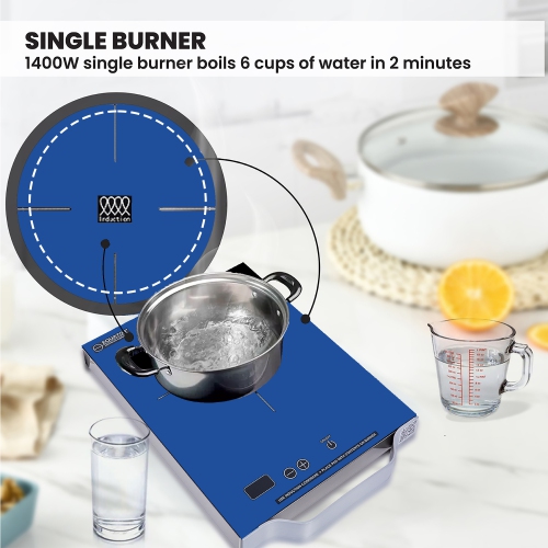 Equator 11" Portable One-Burner Induction Cooktop LIGHT Aluminum Handle 110V