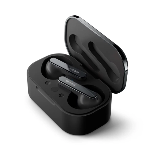 Philips T5506 True Wireless Headphones with Noise Canceling Pro (ANC PRO)  and Up to 32hrs Playtime with Wireless Charging Case, Black