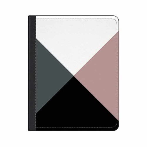 Étui folio moderne avec motifs géométriques gris/blanc Dusty de Casetify pour iPad Pro 11 2022/iPad Pro 11 2021