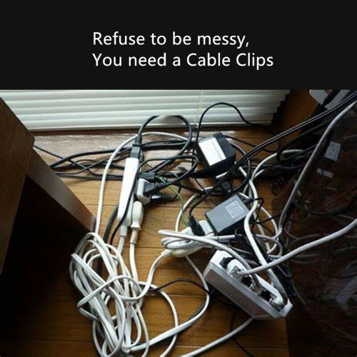 7 Slots 6mm Silicone Adhesive Wire Cable Holder for Power Cords USB Cables Charging Cables Headphone Cables in Office and Home