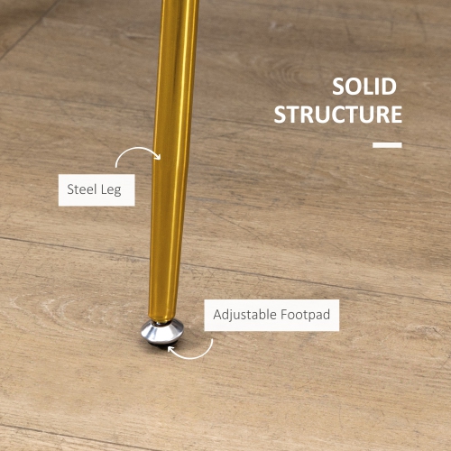 HOMCOM – Ensemble de 2 chaises de salle à manger rembourrées, chaises de cuisine modernes, chaises d’appoint sans accoudoirs avec dossier, siège