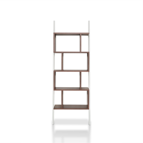 Bowery Hill Modern Wood 4-Shelf Bookcase in Light Walnut