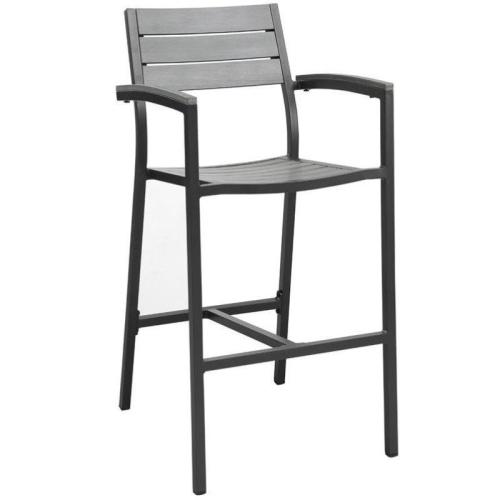 HAWTHORNE  Collection Patio Bar Stool In And Gray In Brown
