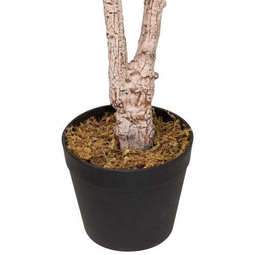Artificial Lemon Tree In Black Pot with Faux Moss - 45"