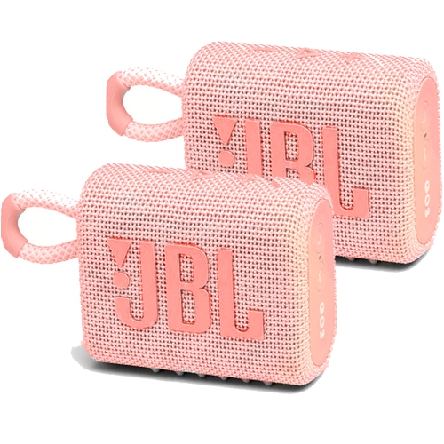 2x JBL Go 3 Portable Waterproof Wireless IP67 Dustproof Bluetooth Speaker  Pink