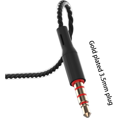 Appel couleur pour les écouteurs graves puissants avec écouteurs-boutons stéréo avec micro – couleurs variées…