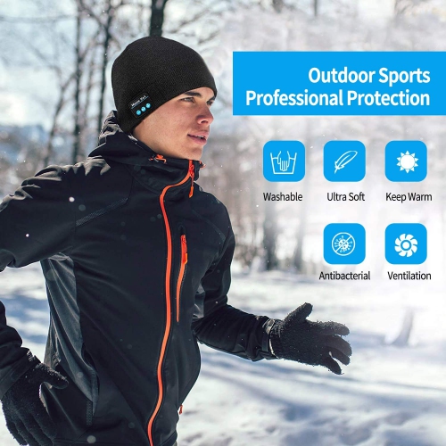 Bluetooth Beanie Hat, Xmas Stocking Stuffers Mens Gifts Music Hats with Bluetooth Headphones, for Women Mens Mom Dad Teens Girl Boys