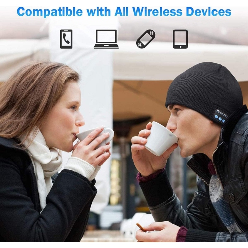 Bluetooth Beanie Hat, Xmas Stocking Stuffers Mens Gifts Music Hats with Bluetooth Headphones, for Women Mens Mom Dad Teens Girl Boys