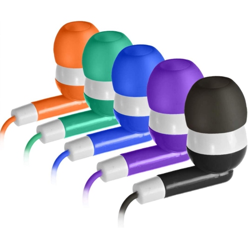 Ensemble de 30 paires d’écouteurs-boutons multicolores pour enfants - Écouteurs-boutons stéréo avec fil Classroom Earbuds bouton vente en gros pour