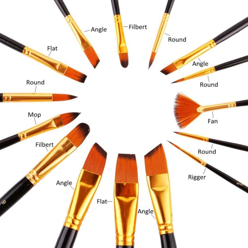 Artist Paint Brushes Set Acrylic Oil Watercolour Painting Craft Art Model Kit