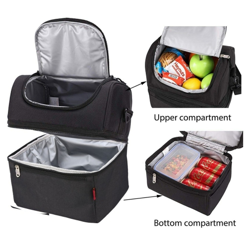 Sac isotherme à deux étages qui ne fuit pas pour les voyages, les pique-niques, les sports et les vols