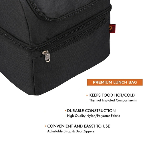 Sac isotherme à deux étages qui ne fuit pas pour les voyages, les pique-niques, les sports et les vols