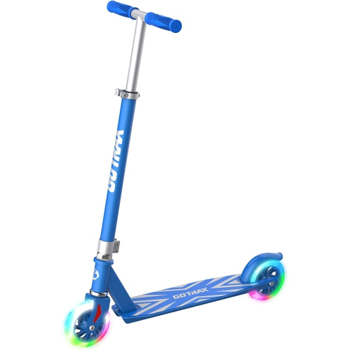 (OPEN BOX) Gotrax KX5 Kick Scooter for Kids Ages 4-9, 3 Adjustable Heights and 5" Flashing PU Wheels Kids Scooter - BLUE