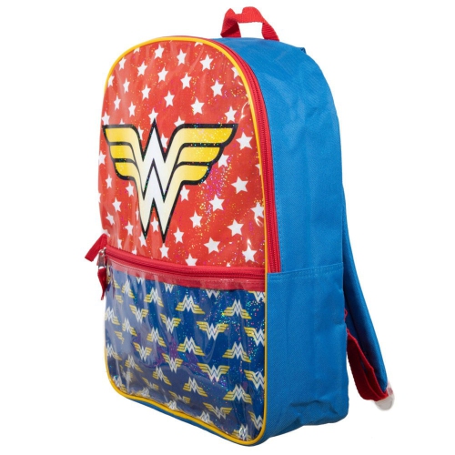 DC Comics Wonder Woman 16" 5 Piece Kids School Backpack Set