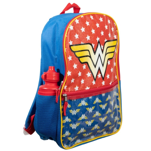 DC Comics Wonder Woman 16" 5 Piece Kids School Backpack Set