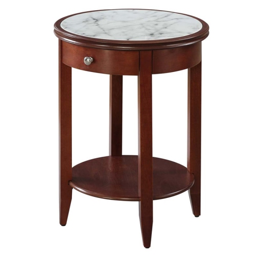 Pemberly Row End Table in Mahogany Wood Finish