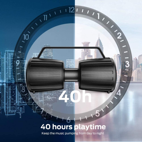 Boîte ouverte : haut-parleur Bluetooth Adventurer Force Monster, haut-parleur Bluetooth 5.0 étanche IPX7 avec entrée microphone pour karaoké