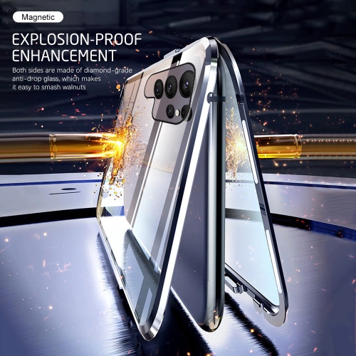 Riviera 360° Clear Tempered Glass Magnetic Case for Samsung S22 Ultra - Blue