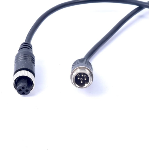 65FT 20M Car Video Extension Cable 4-Pin Aviation for CCTV Rearview Camera Truck Trailer Camper Bus Motorhome Vehicle Backup Monitor Waterproof