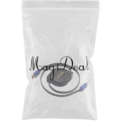 MagiDeal Retractable Cable Male to Male for DVD Projector PS3 PC, 1.8m
