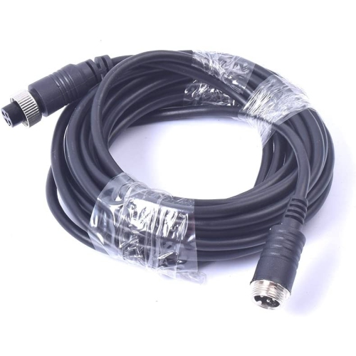 16FT 5M Car Video Extension Cable 4-Pin Aviation Waterproof Shockproof for CCTV Rearview Camera Truck Trailer Camper Bus Motorhome Vehicle Backup