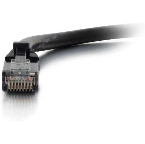 Câble de raccordement sans crochet noir Cat6 de 12 pi