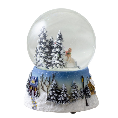 Winter Forest Sleigh Ride Musical Christmas Snow Globe - 5.75"