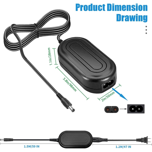 Batterie factice NP-BX1 DK-X1 DC coupleur AC-LS5 AC Adaptateur de chargeur pour appareils photo Sony Cybershot ZV-1 ZV1 DSC-RX1 RX1R, RX100 II IV V