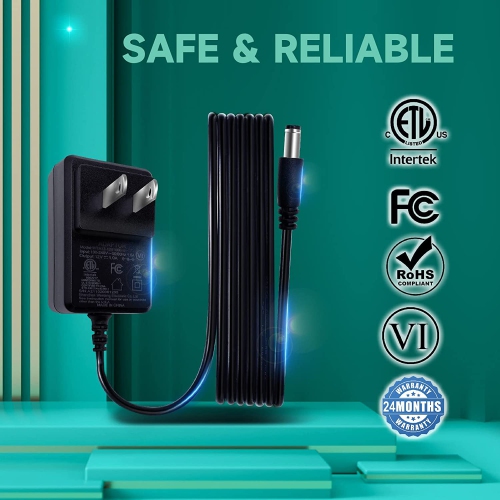 2Pack 12V 1A/1000mA DC Regulated Power Supply Adapter, 100-240V 50/60Hz AC to DC 12W Adapter for LED Strip Lights, Keyboard, BT Speaker, Router,