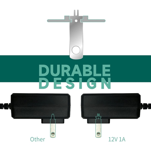 2Pack 12V 1A/1000mA DC Regulated Power Supply Adapter, 100-240V 50/60Hz AC to DC 12W Adapter for LED Strip Lights, Keyboard, BT Speaker, Router,