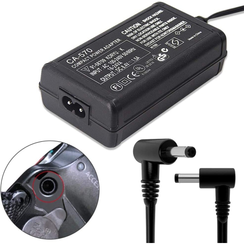 CHARGEUR CA-570 compatible avec Canon XA25, XA10, XA-20, Canon XA30, HG20, XH-A1, XA-30, VIXIA HF100, XA11, HF G20, VIXIA HF G20, FS3000, FS200,