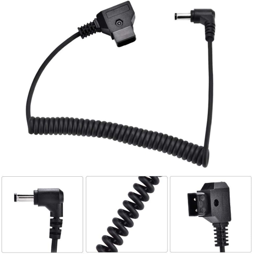 Câble adaptateur D-Tap de type B mâle à angle droit c.c. de 5,5 x 2,5 mm Câble adaptateur pour batterie à monture V d’Anton