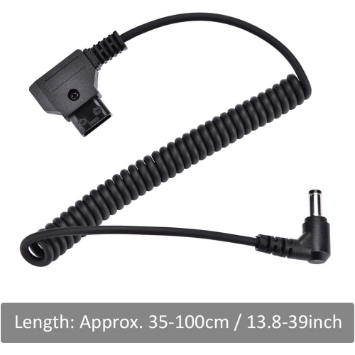 Câble adaptateur D-Tap de type B mâle à angle droit c.c. de 5,5 x 2,5 mm Câble adaptateur pour batterie à monture V d’Anton