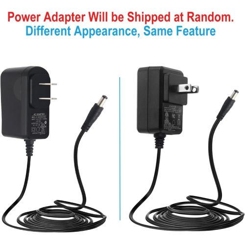 2 Pack AC 100-240V 50/60Hz to DC 12V 1A 1000MA Power Adapter with 3 Tips for Home Security Camera Surveillance System, LED Strip Lights, Keyboard, BT