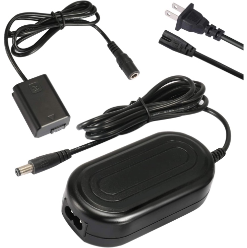 AC-PW20 Camera AC Adapter Charger Kit for Sony Alpha NEX-5 NEX-5A NEX-5C NEX-5CA NEX-5CD NEX-5H NEX-5K NEX-3 A6000 A6300 A6500 A3000 A5000 A7