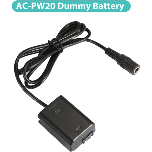 AC-PW20 Camera AC Adapter Charger Kit for Sony Alpha NEX-5 NEX-5A NEX-5C NEX-5CA NEX-5CD NEX-5H NEX-5K NEX-3 A6000 A6300 A6500 A3000 A5000 A7