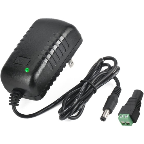 AC Adapter, 12V/2A AC DC Switching Power Supply Adapter(Input 100-240V,  Output 12V 2A) with DC Connector Gift